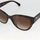 CHANEL Sunglasses plastic Brown CC Auth BA11463-8