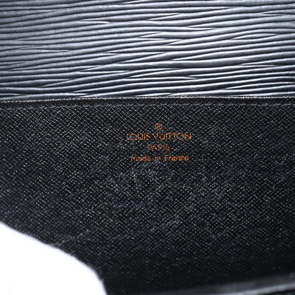 LOUIS VUITTON Epi ServietteConseiller Business Bag Black M54422 LV Auth BA11466