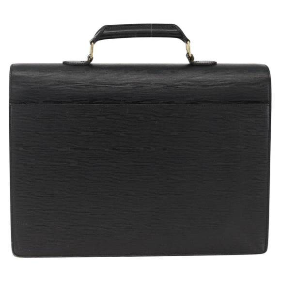 LOUIS VUITTON Epi ServietteConseiller Business Bag Black M54422 LV Auth BA11466