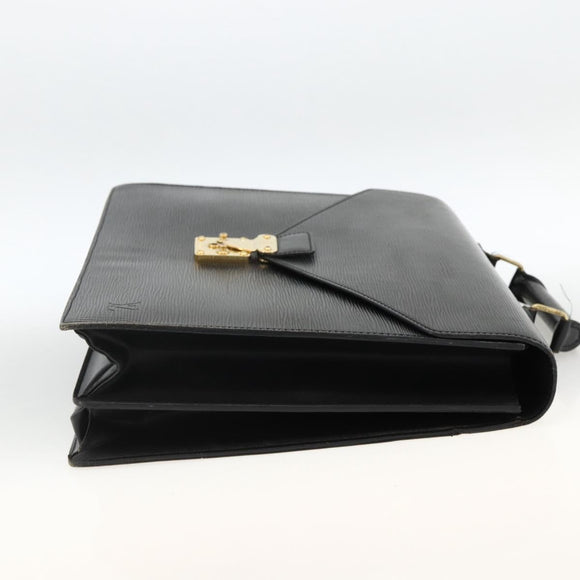 LOUIS VUITTON Epi ServietteConseiller Business Bag Black M54422 LV Auth BA11466
