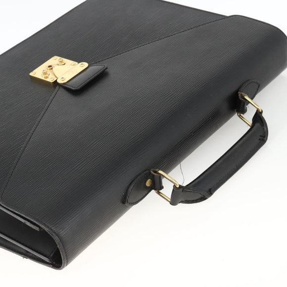 LOUIS VUITTON Epi ServietteConseiller Business Bag Black M54422 LV Auth BA11466
