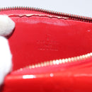 LOUIS VUITTON Monogram Vernis Motto Accessory Pouch Red M91137 LV Auth BA11468-19