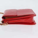 LOUIS VUITTON Monogram Vernis Motto Accessory Pouch Red M91137 LV Auth BA11468-4