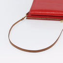 LOUIS VUITTON Monogram Vernis Motto Accessory Pouch Red M91137 LV Auth BA11468-7