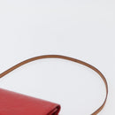 LOUIS VUITTON Monogram Vernis Motto Accessory Pouch Red M91137 LV Auth BA11468-8