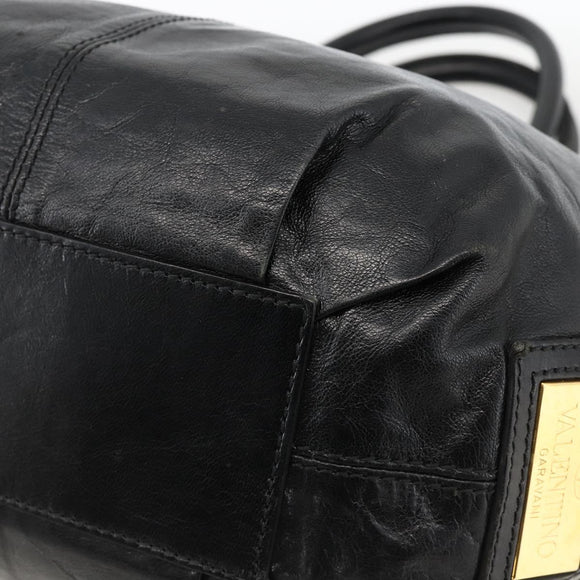 VALENTINO Tragetasche Schleife Leder Schwarz Gold Original BA11469