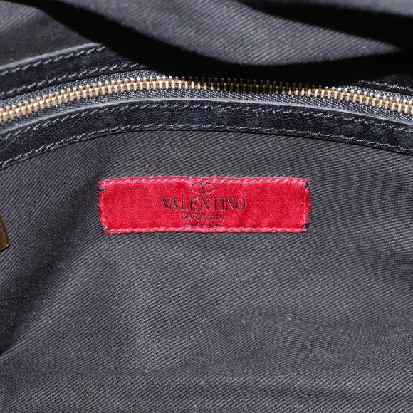 VALENTINO Tragetasche Schleife Leder Schwarz Gold Original BA11469