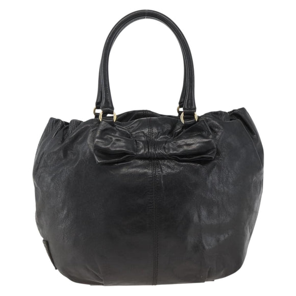 VALENTINO Tragetasche Schleife Leder Schwarz Gold Original BA11469
