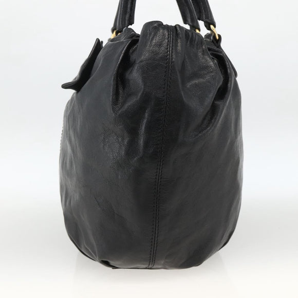 VALENTINO Tragetasche Schleife Leder Schwarz Gold Original BA11469