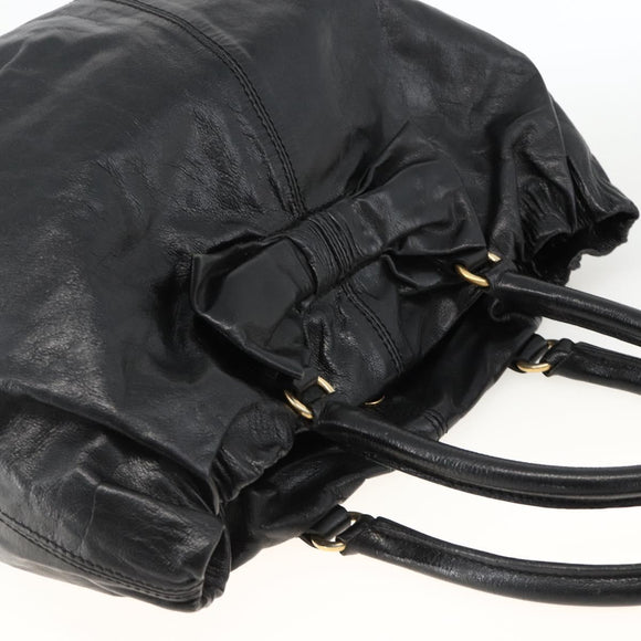VALENTINO Tragetasche Schleife Leder Schwarz Gold Original BA11469