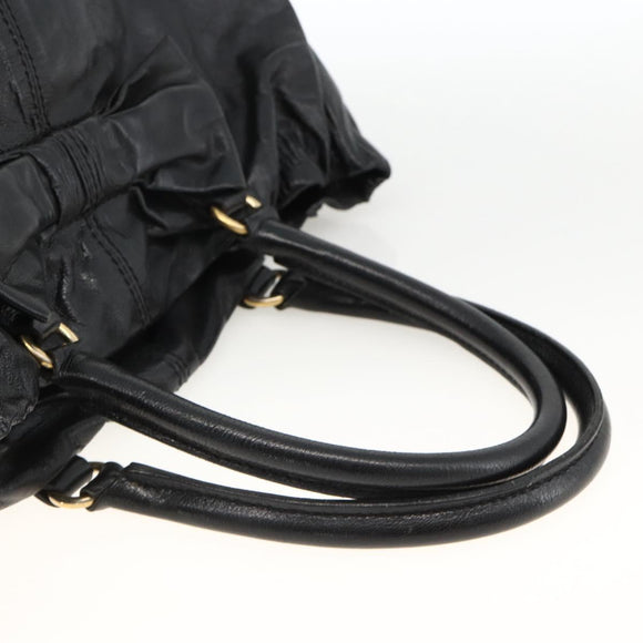 VALENTINO Tragetasche Schleife Leder Schwarz Gold Original BA11469