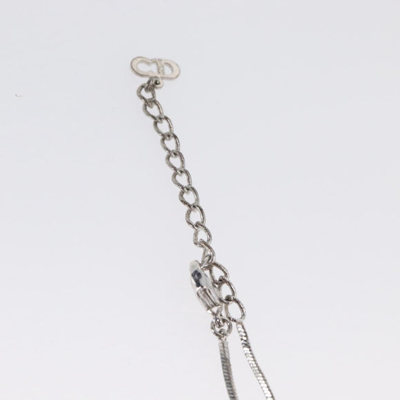 Christian Dior Halskette Metall Silber Auth BA11470