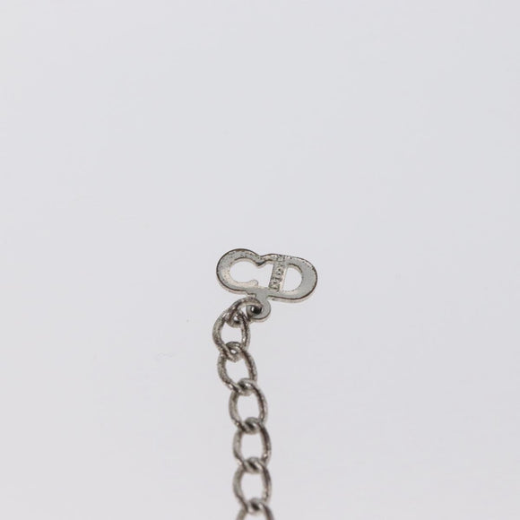 Christian Dior Halskette Metall Silber Auth BA11470