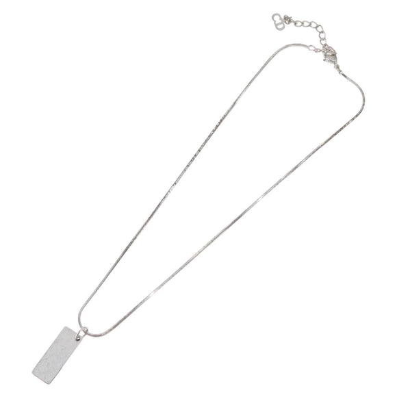 Christian Dior Halskette Metall Silber Auth BA11470