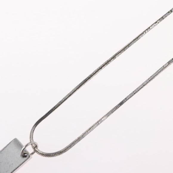 Christian Dior Halskette Metall Silber Auth BA11470
