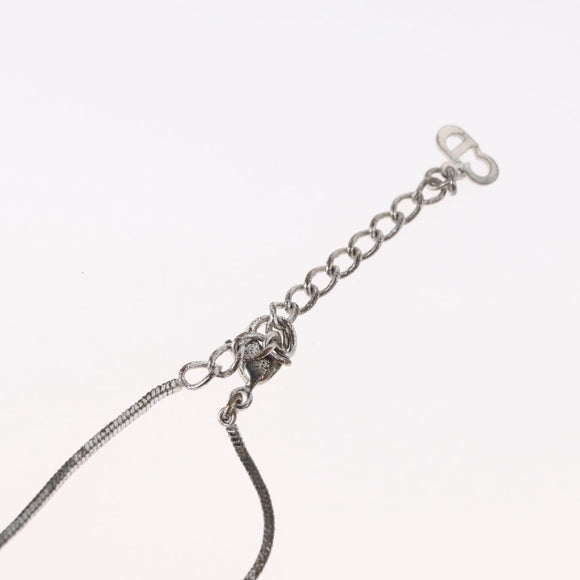 Christian Dior Halskette Metall Silber Auth BA11470