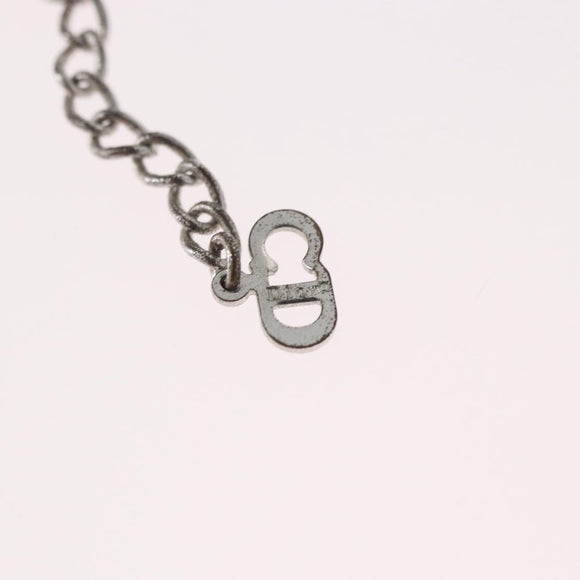 Christian Dior Halskette Metall Silber Auth BA11470