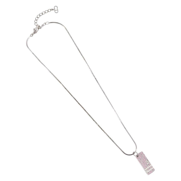 Christian Dior Halskette Metall Silber Auth BA11470