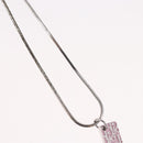 Christian Dior Halskette Metall Silber Auth BA11470-4