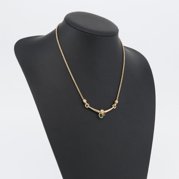 Christian Dior Ketting metaal Goudkleurig Auth BA11471A