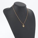 Christian Dior Necklace metal Gold Tone Auth BA11472-18