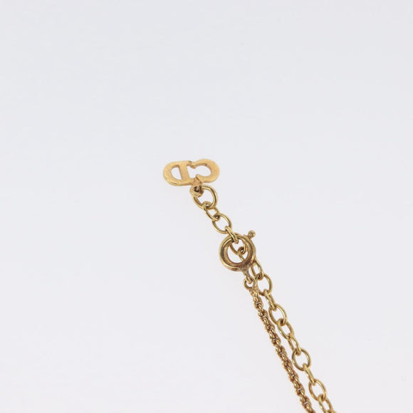 Christian Dior Necklace metal Gold Tone Auth BA11472