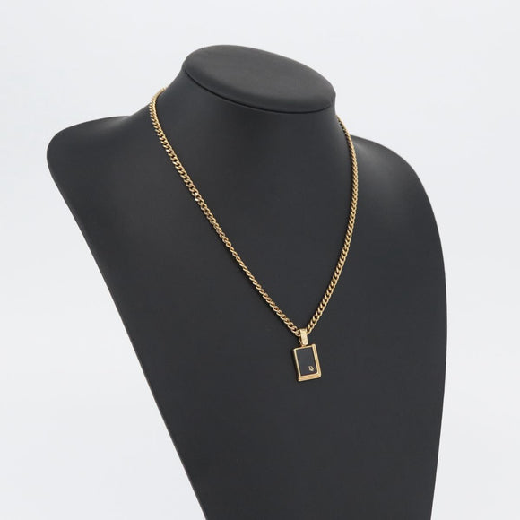 Christian Dior Necklace metal Gold Tone Auth BA11475