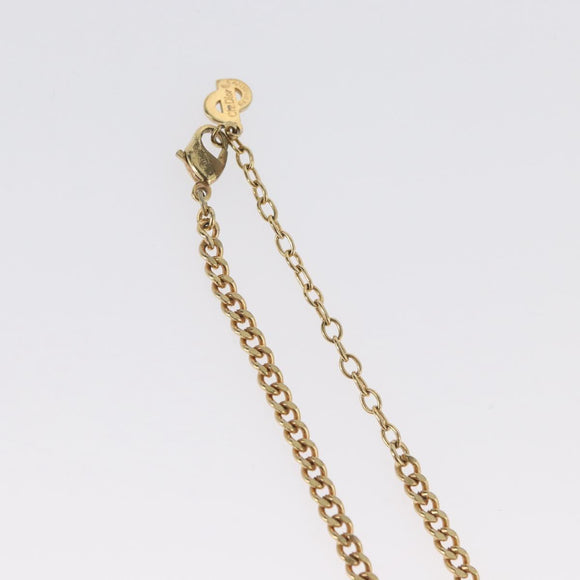 Christian Dior Necklace metal Gold Tone Auth BA11475