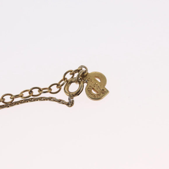 Christian Dior Halskette Metall goldfarben Auth BA11476