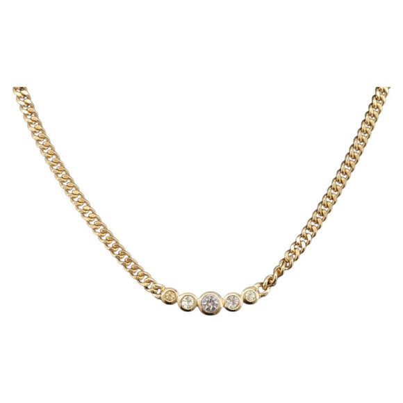 Christian Dior Necklace metal Gold Tone Auth BA11478
