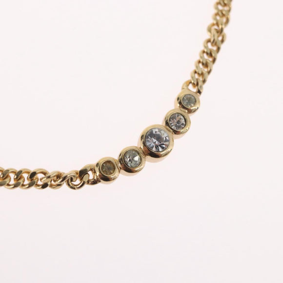 Christian Dior Necklace metal Gold Tone Auth BA11478