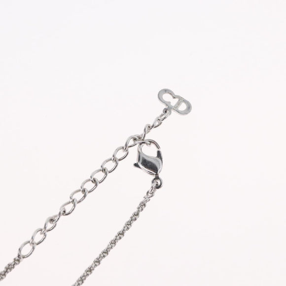 Christian Dior Necklace metal Silver Auth BA11479