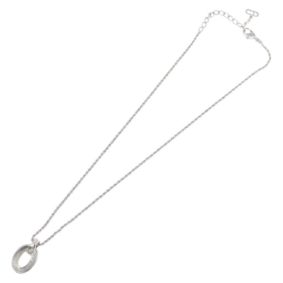 Christian Dior Necklace metal Silver Auth BA11479