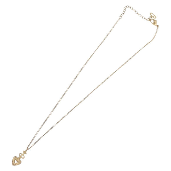 Christian Dior Necklace metal Gold Tone Auth BA11481