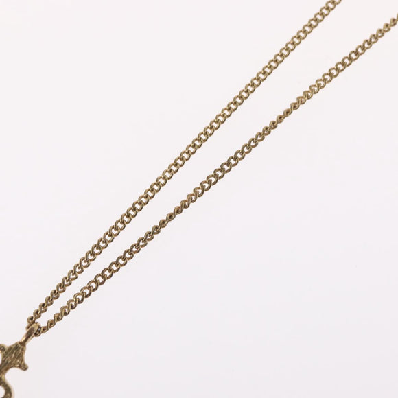 Christian Dior Necklace metal Gold Tone Auth BA11481
