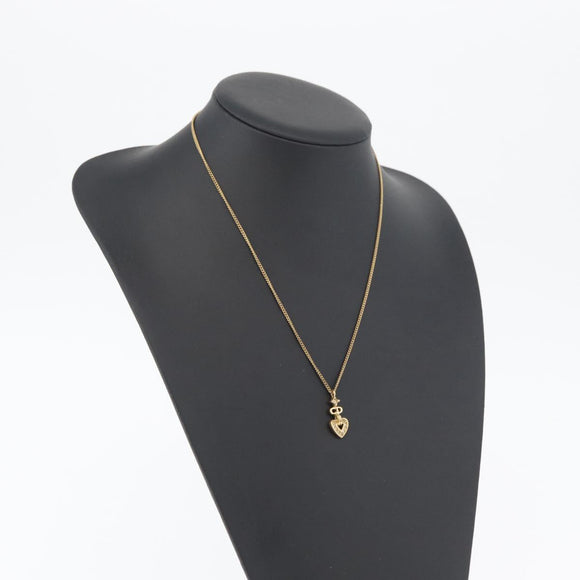 Christian Dior Necklace metal Gold Tone Auth BA11481
