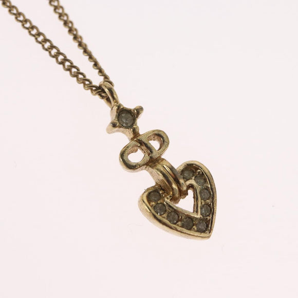 Christian Dior Necklace metal Gold Tone Auth BA11481
