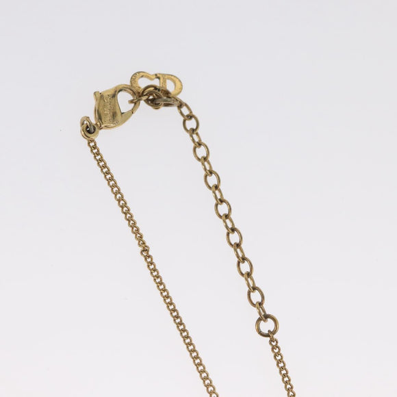 Christian Dior Necklace metal Gold Tone Auth BA11481