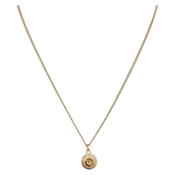 Christian Dior Necklace metal Gold Tone Auth BA11482