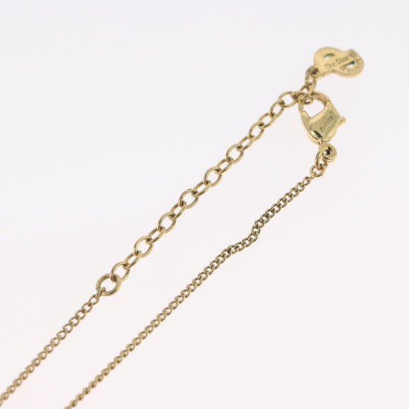 Christian Dior Necklace metal Gold Tone Auth BA11482