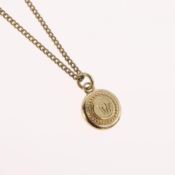 Christian Dior Necklace metal Gold Tone Auth BA11482
