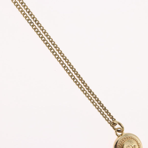 Christian Dior Necklace metal Gold Tone Auth BA11482