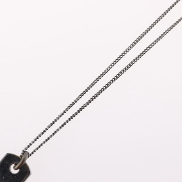 Christian Dior Necklace metal Silver Auth BA11485