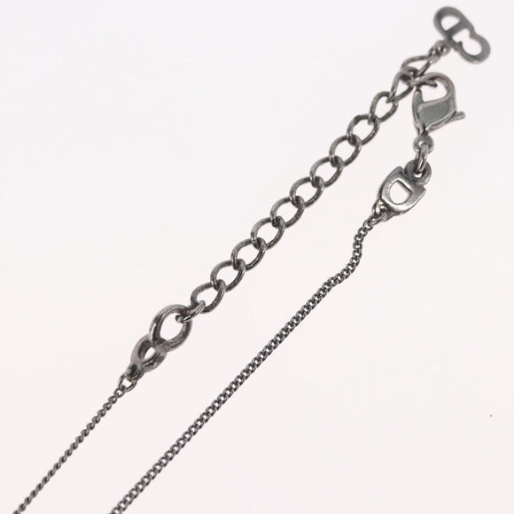 Christian Dior Necklace metal Silver Auth BA11485