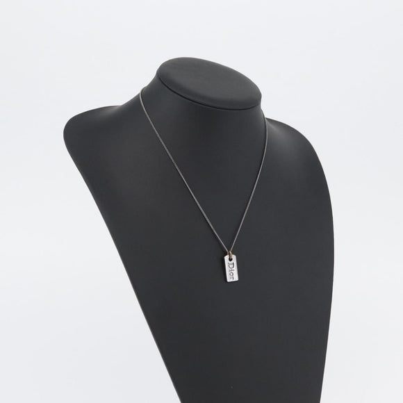 Christian Dior Necklace metal Silver Auth BA11485