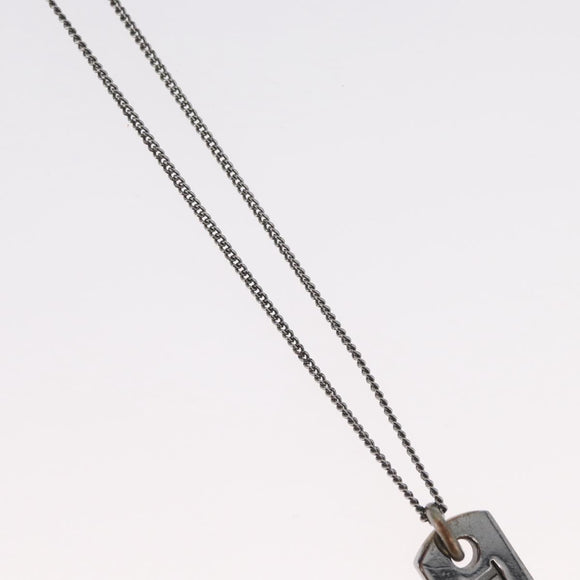 Christian Dior Necklace metal Silver Auth BA11485