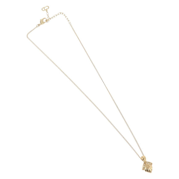 Christian Dior Necklace metal Gold Tone Auth BA11487