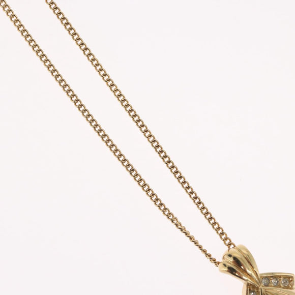 Christian Dior Necklace metal Gold Tone Auth BA11487
