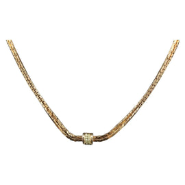 Christian Dior Necklace metal Gold Tone Auth BA11489