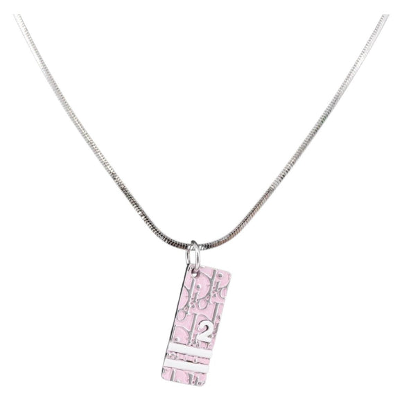 Christian Dior Necklace metal Silver Auth BA11491A